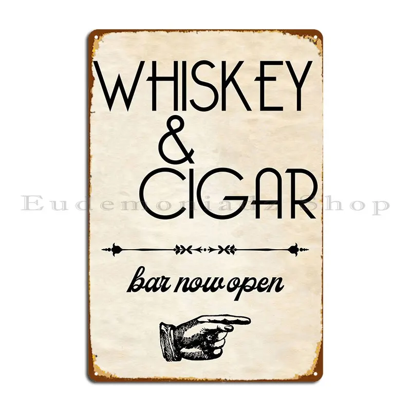 Whiskey Cigar Retro Bar Metal Sign Designer Wall Cave Garage Plaques Cinema Pub Tin Sign Poster