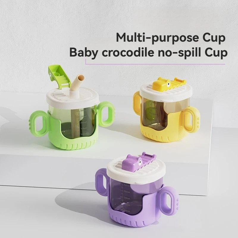 

New CHILDREN'S Water Cup Family Baby Detachable Straw Cup with Handle Baby Learning Drink Cup Drink Bottle Anti-drop Cup