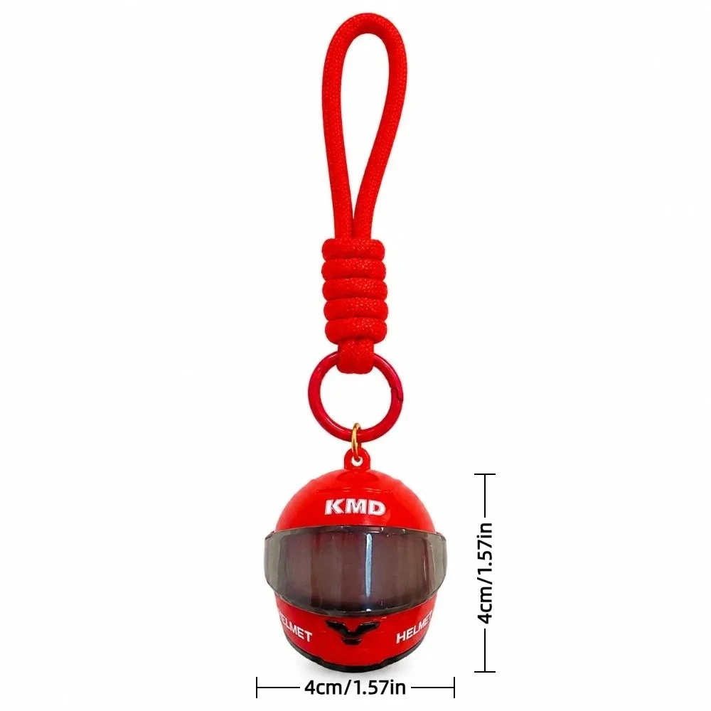 Cool Light-up Helmet Keychain Realistic Cartoon Mini Night Light Pendant Versatile Multifunctional Helmet Bag Charm
