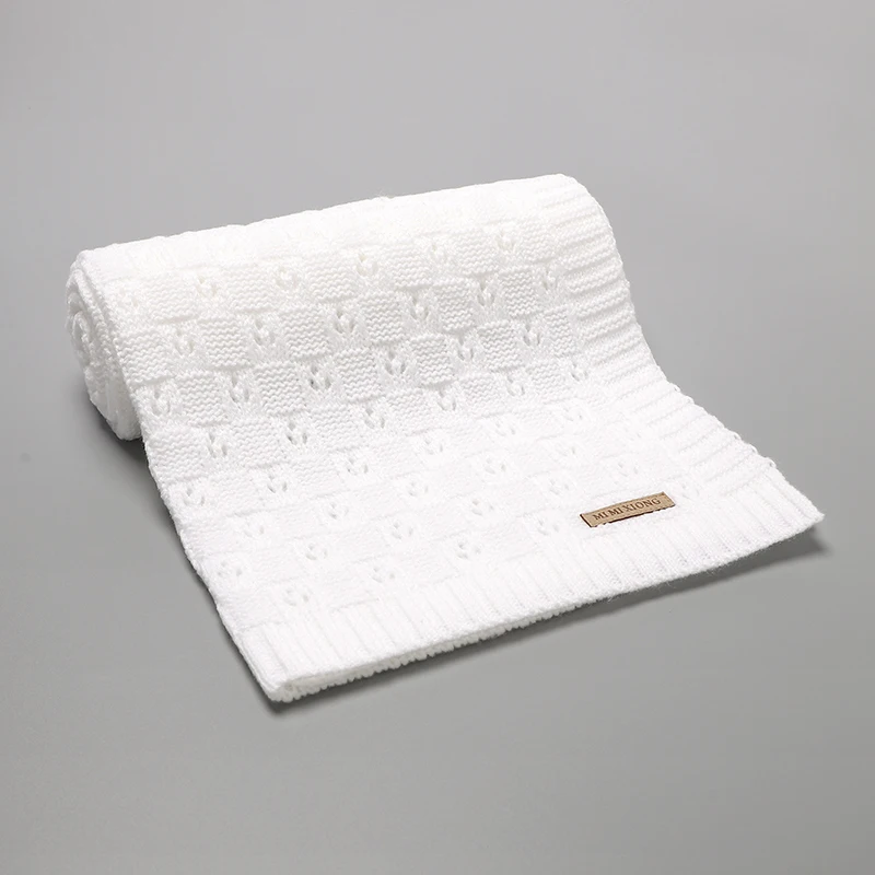 طفل عربة البطانيات قماط التفاف 90*70 سنتيمتر محبوك الوليد بنين بنات الصلبة ذات الاستخدام المزدوج سرير قيلولة الفراش النوم يغطي الاشياء حصيرة #2