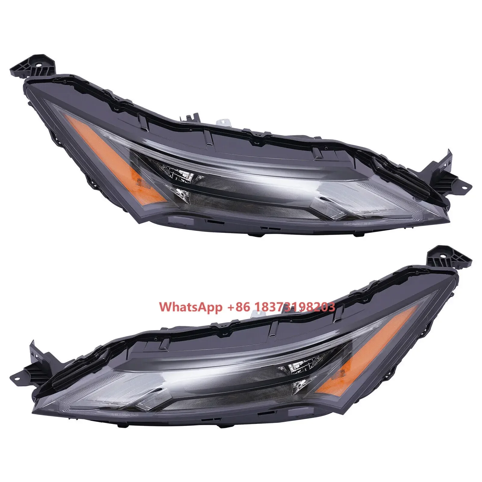 Halogen Signal LED DRL Headlight Headlamps Assembly Set Left+Right Side for 2021-2023 Nissan Rogue 2022 Black Chrome Clear Lens