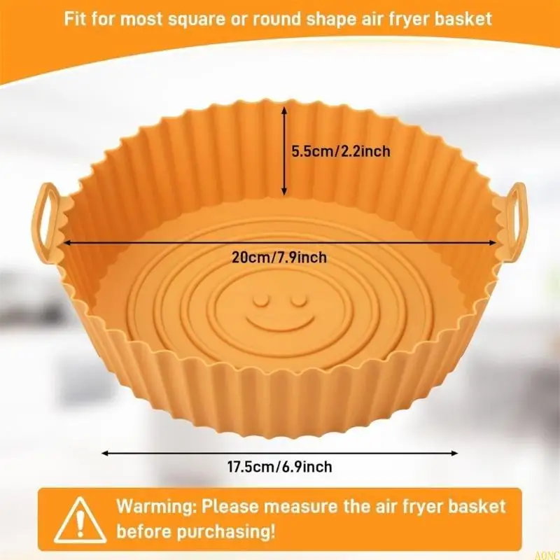 A0NC 4 Gói silicone Air Fryers Basket lót silicone không khí pads phụ kiện không khí thích hợp để nướng và nấu ăn