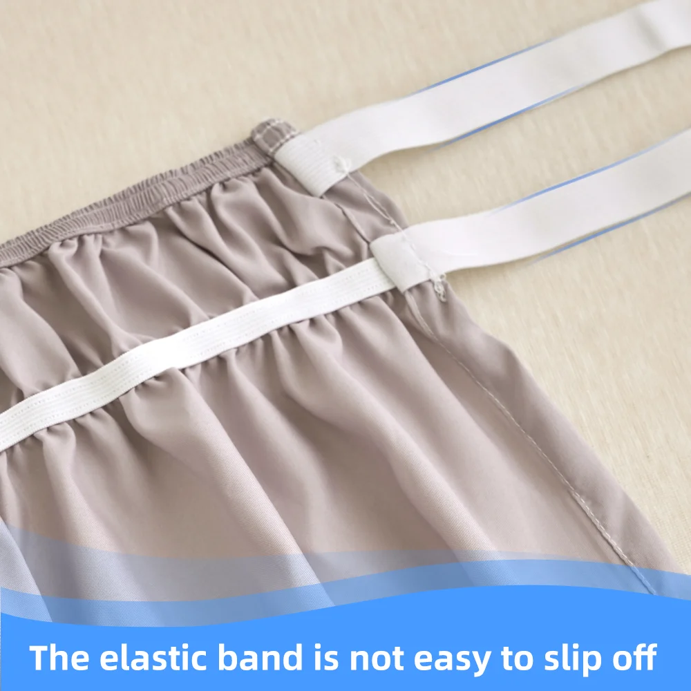 Bed skirt with flounces, headboard cover, sturdy and elastic wraparound style, easy to put on and take off.