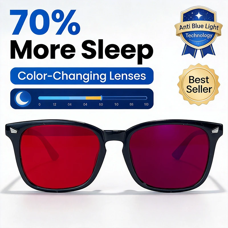 Blue Light Blocking Glasses Men Women 2026 Luxury Brand Read Sleep Red Lens Computer Gaming Eyeglasses Change Color Sunglasses