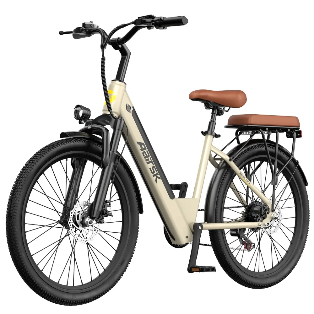 

Aairsk S600 New Adult Commuter Electric Bike 250W Motor 36V 13AH Removable Battery, LCD Display 26 Inch Tires
