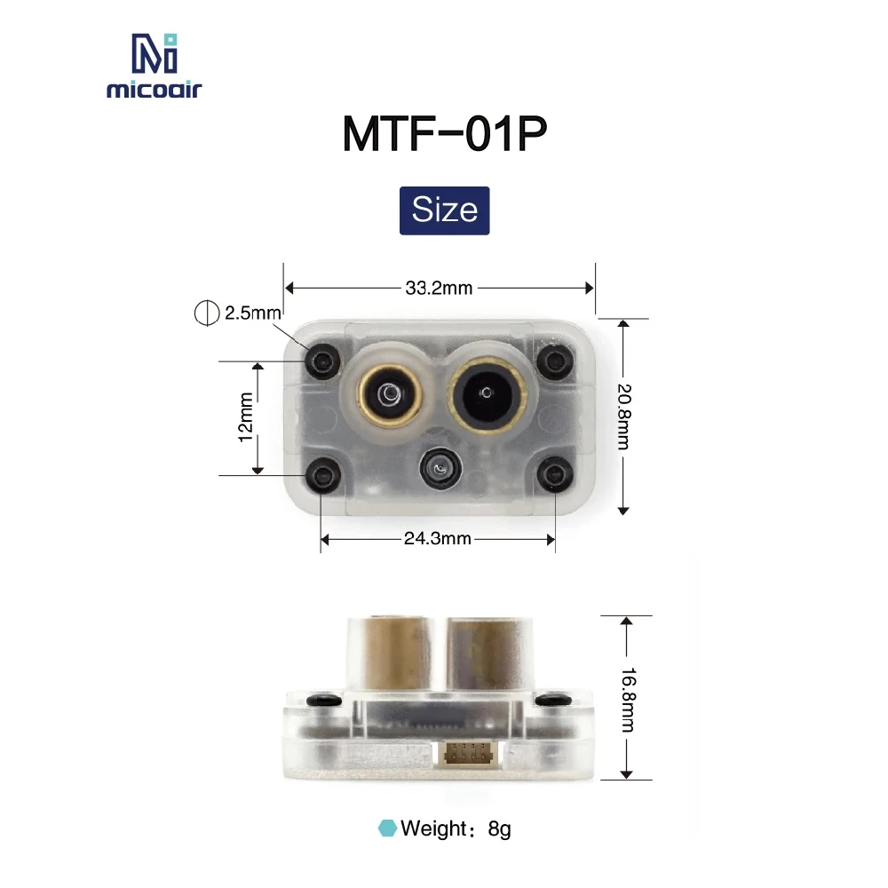 MicoAir MT-01P UART Laser Ranging Module Anti-glare Sensor For Drone Altitude Hold Obstacle Avoidance Autonomous Landing