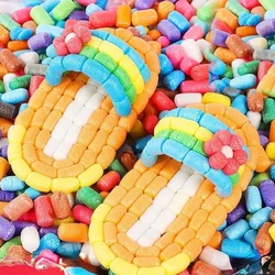 500PCS Handmade DIY Starch Kids Colorful Building Blocks Magic Corn Plasticine Children Child Toy Creation Toy Festival Gift