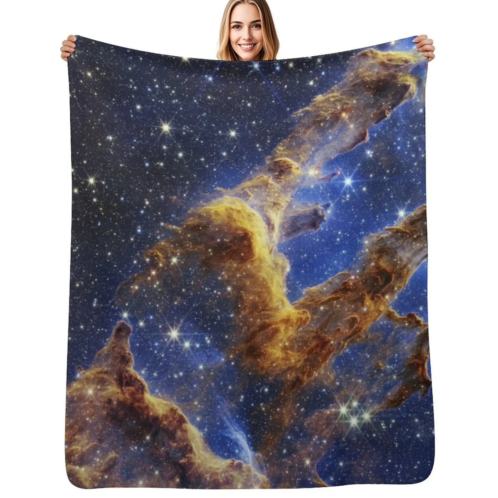 JWST Pillars of Creation, 2022(James Webb/JWST) — space poster, science poster, space photo, space art, jwst pictu Throw Blanket