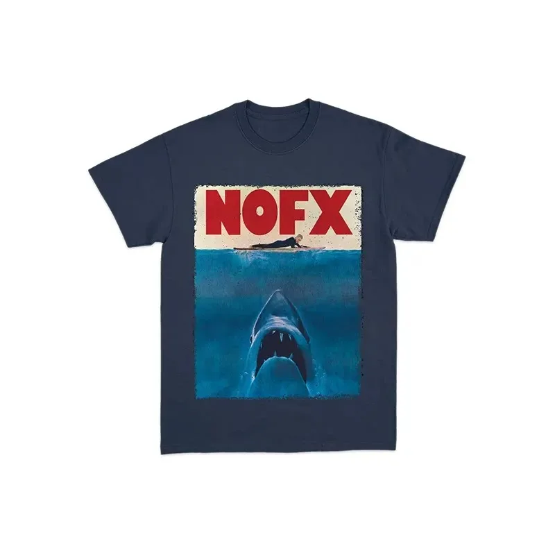 Camiseta Clássica NOFX de Banda Punk Rock em Promoção - Estampa de Pôster, Algodão Macio, Verão, Casual, Oversized, Moda Harajuku para Homens e Mulheres