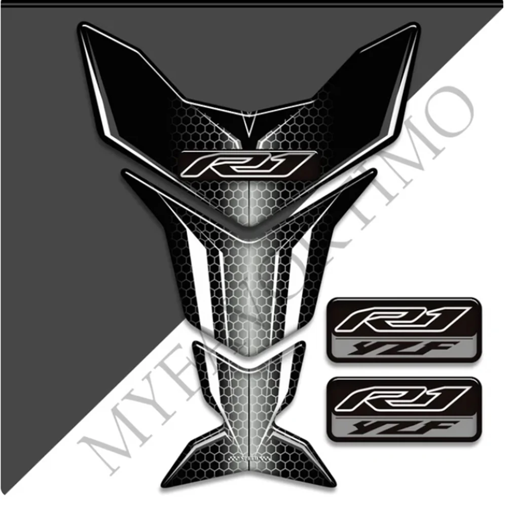 Motorcycle Emblem Logo Gas Knee Kit Tank Pad Stickers Decals Protector For YAMAHA YZF-R1 YZFR1 YZF R1 R 1000