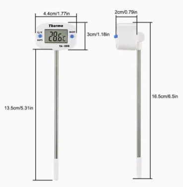 Stable TA-288 TP300 Digital Kitchen Food Thermometer Instant Read Meat Probe BBQ Oven Cooking Electronic Temperature Tester