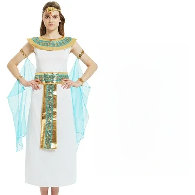 أزياء الهالوين السابق فرعون الملكة الأمير الروماني القديم أداء زي المرأة للمسرح العرقي زي الرقص