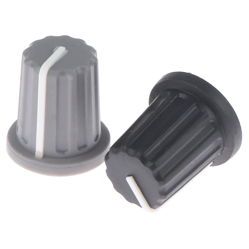 5 Pieces Soft Rubber Half Shaft Knob Diameter 16mm Height 18mm Potentiometer Encoder Knob 270 Degree D-shaped Inner Hole 6mm