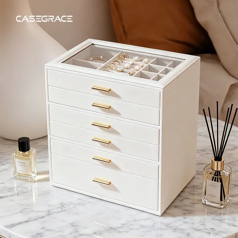 Jewelry Box Anti Oxidation Large Capacity Earring Storage Organizer Wedding Birthday Gift