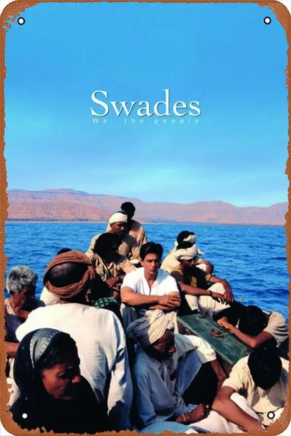 Swades - Shah Rukh Khan - Bollywood Classic Hindi Movie Poster Metal Tin Signs Room Wall Decor Sign 8x12 Inch