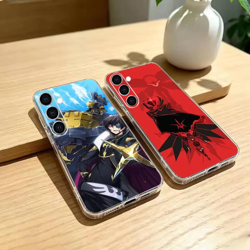 king C-Code Geass L-Lelouch Phone Case Transparent Soft TPU Case For Samsung A73,A72,A70,A71,A53,A52,A51