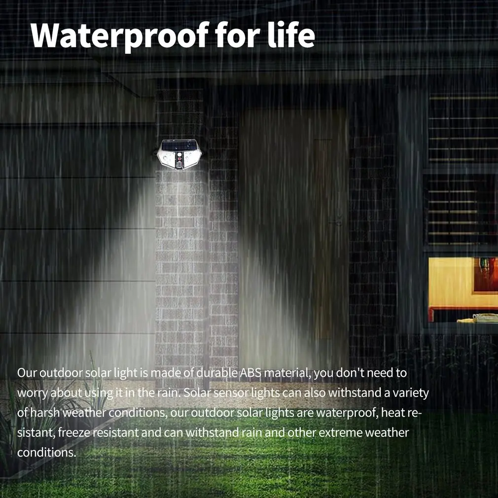 Wall Light LED Solar Sensor Waterproof Lights Outdoor Motion Sensative Garden Garage Backyard Night Lamp