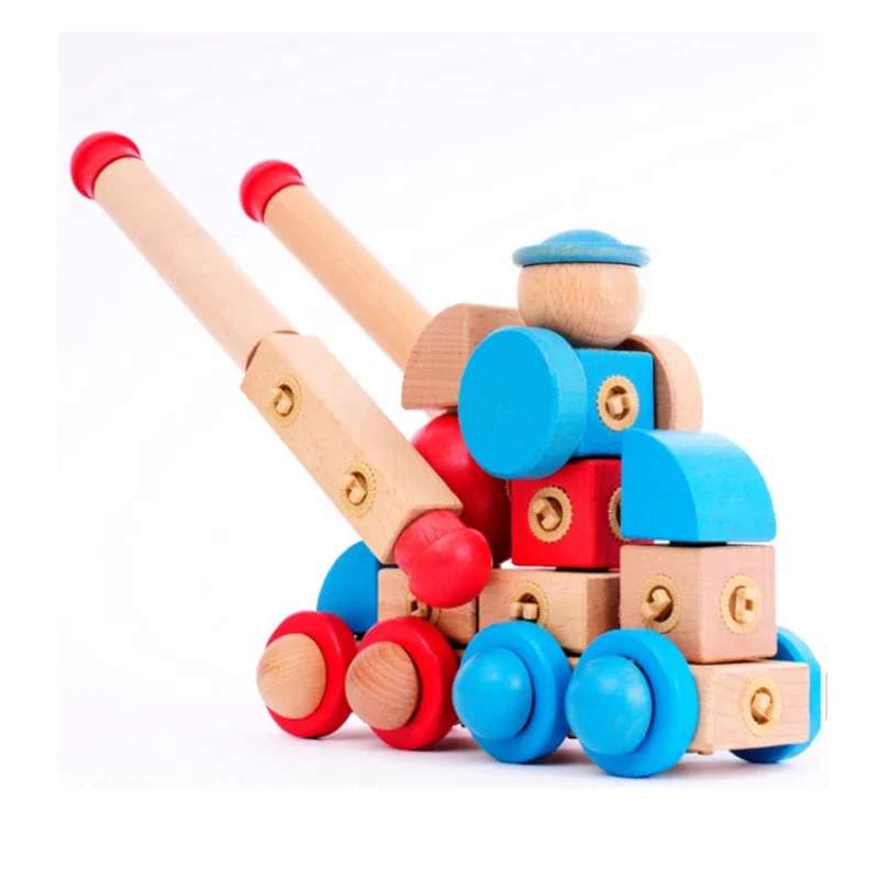 Kinder Spielzeug Holz Puzzle Montieren Diy Bausteine Set Montessori Spielzeug Konstruktor Magnetische Blöcke Puppenhaus Zubehör