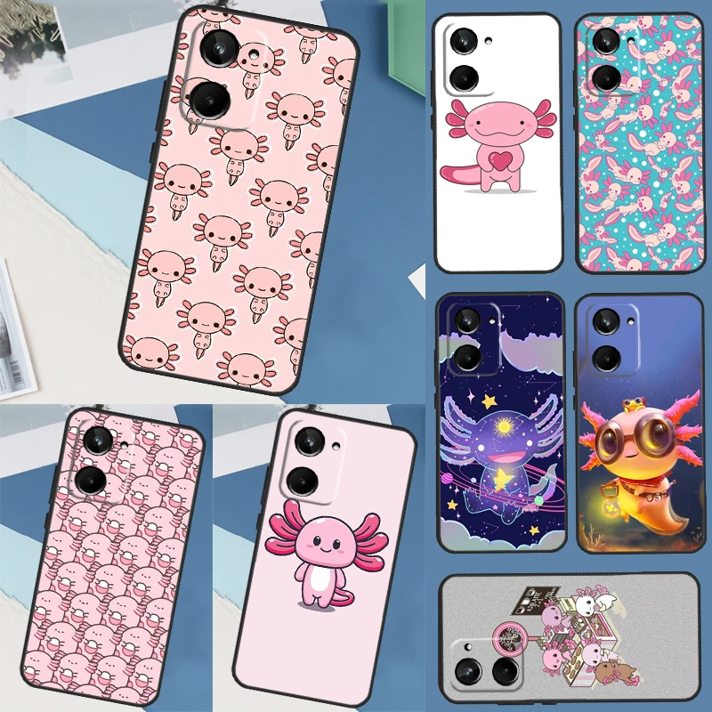 Cute Animal Axolotl For Realme C35 C55 C30 C31 C33 C25s C21Y C11 C15 GT Neo 5 3 2T 3T 8 9 11 10 Pro Plus Case