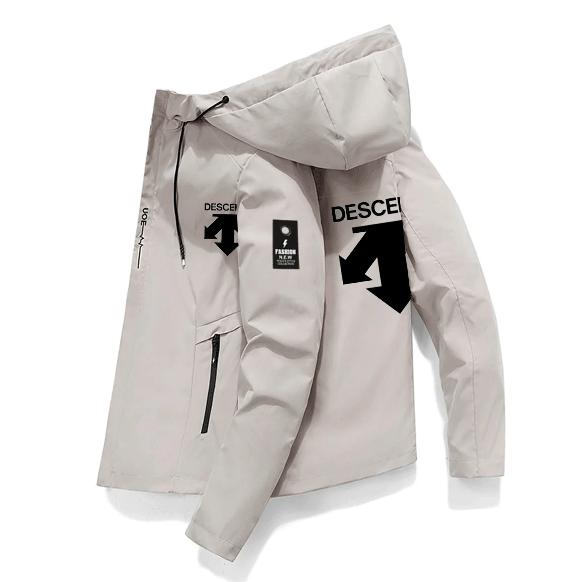 

A trendy stand-up collar windproof and warm jacket, a high-end Korean-style trendy men's jacket, new printed top for spring 2025