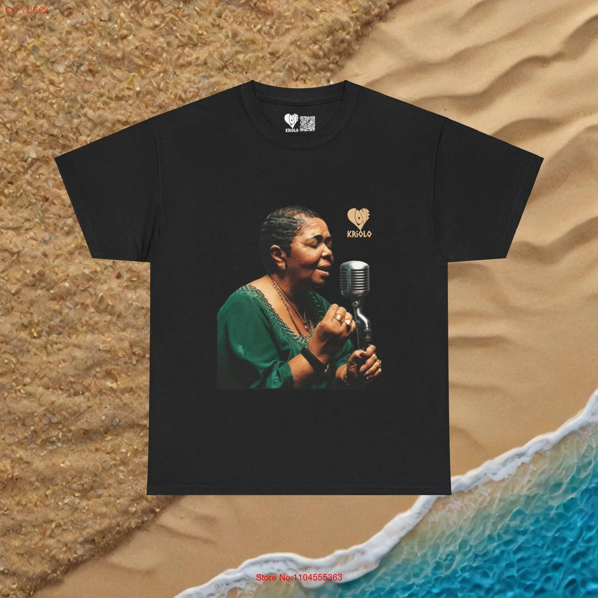 Cesaria Evora camiseta cantante Morna África Pano Di Terra espalda Cabo Verde Ultra algodón capa amor Kriolo