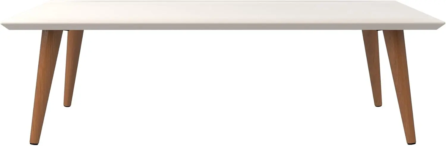 Utopia Collection Mid Modern Low Rec Accent Living Room End Table With Splayed Legs, (89452)