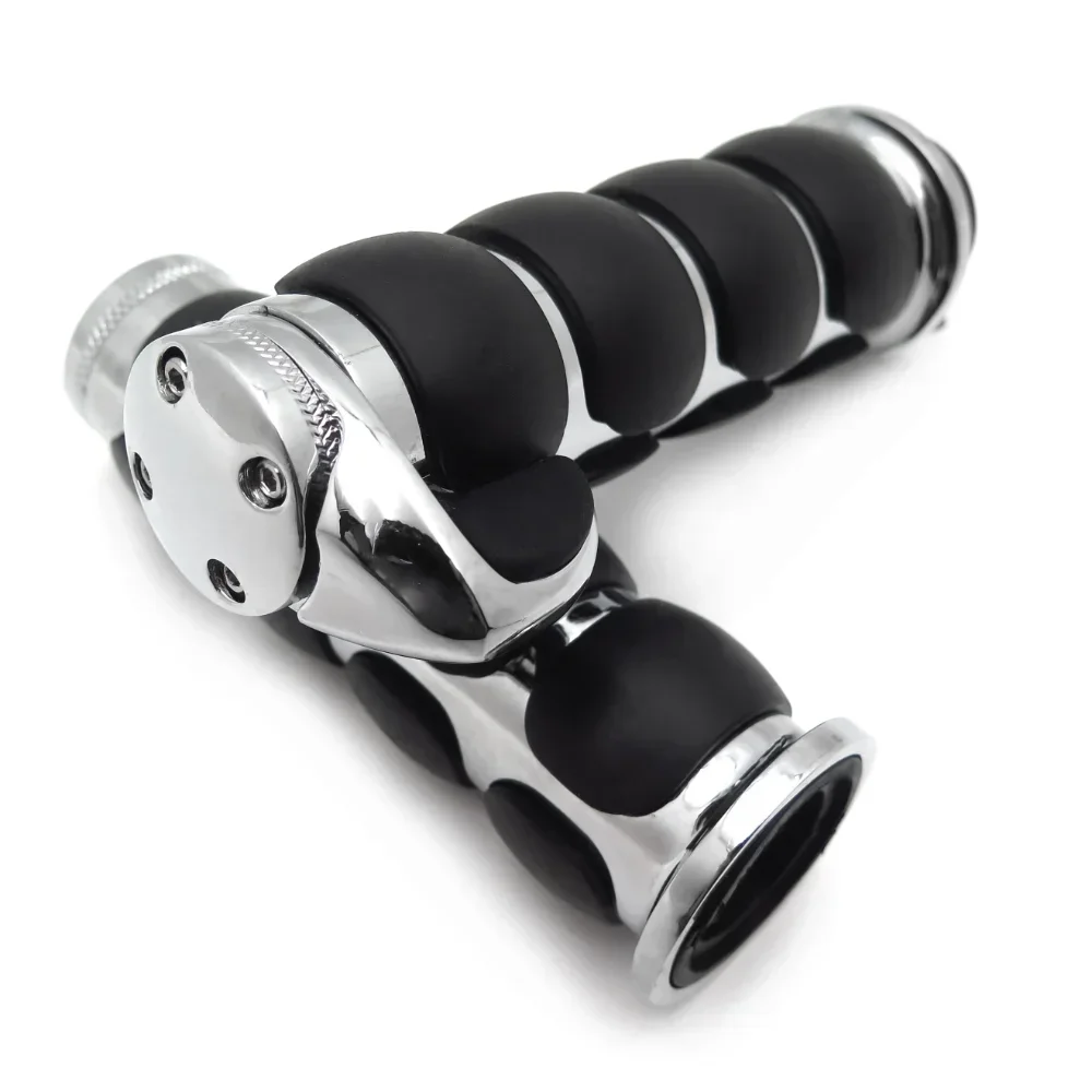 

Motorcycle Billet Aluminum w/ Rubber Hand Grips 25mm For Harley Davidson Softail Fat Boy FLSTF/ Honda Shadow 600 VLX DLX