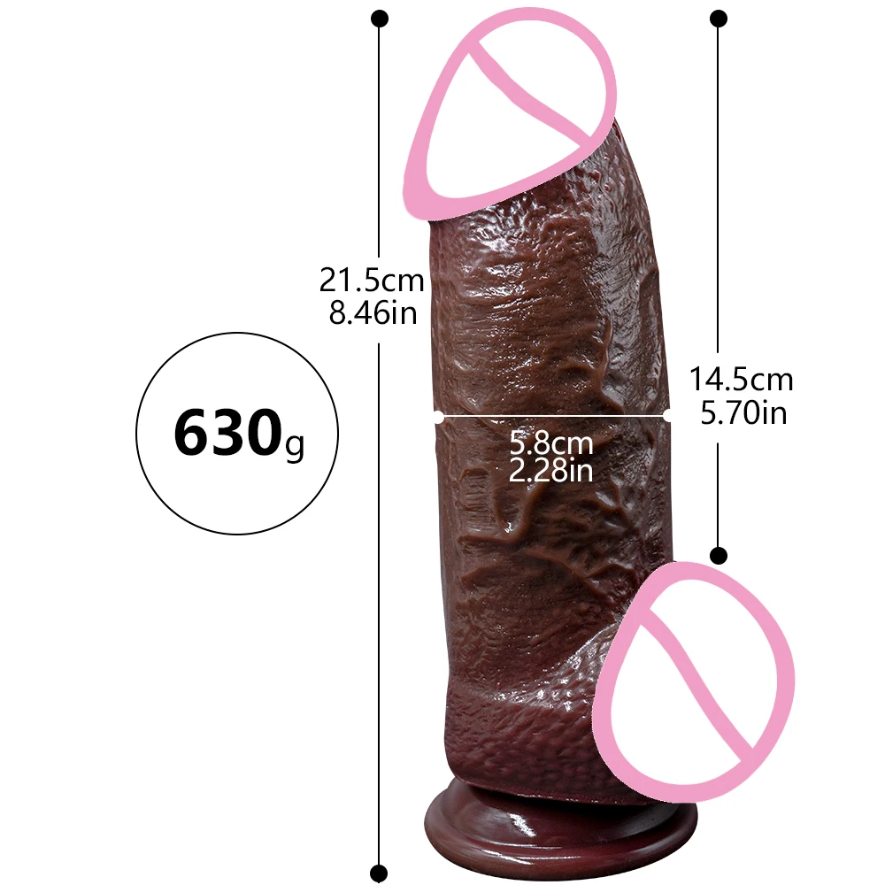 Oversiz Realistic Penis Huge Dildo Penis Skin Feeling Sex Female Masturbator Double-layer Silicone Suction Cup Dildos for Women