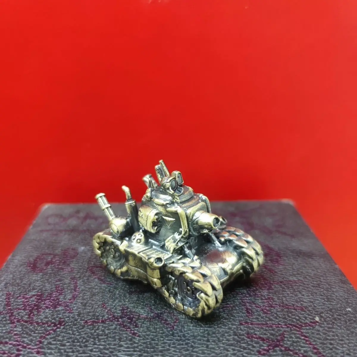 

Solid Copper Armored Vehicle Model - Vintage Tank Sculpture Military Miniature Desk Decor CollectibleOffice Decor Gift