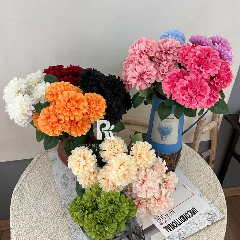 

Hot selling 7-head bundle dark fragrant silk simulation flower marigold home soft decoration wedding