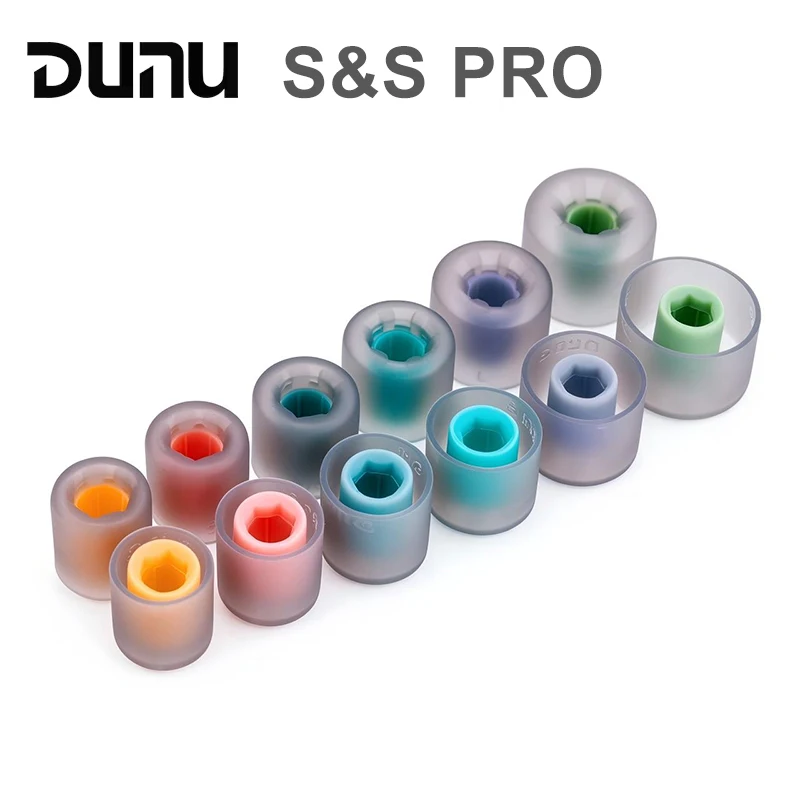 DUNU S&S PRO Eartips Stage&Studio Flexible Straight-Wall Silicone Eartips Hexagonal acoustic flow channel 3 Pairs Pack