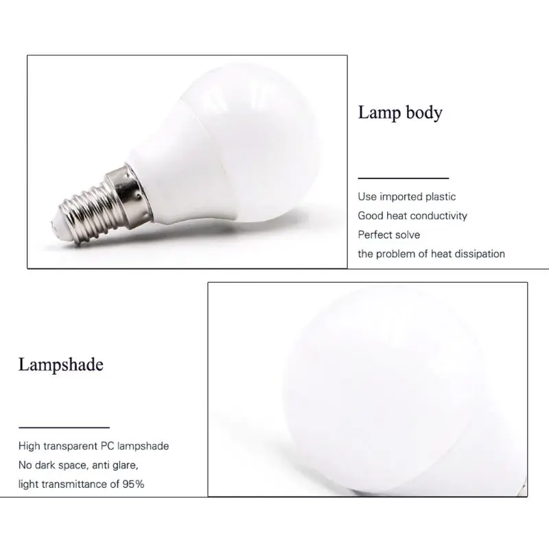 Dimmable LED E27 Bulb Lamps Energy Saving Plastic Material High Brightness Light E27 LED Lamp Spot Bulb LED Light Bulbs