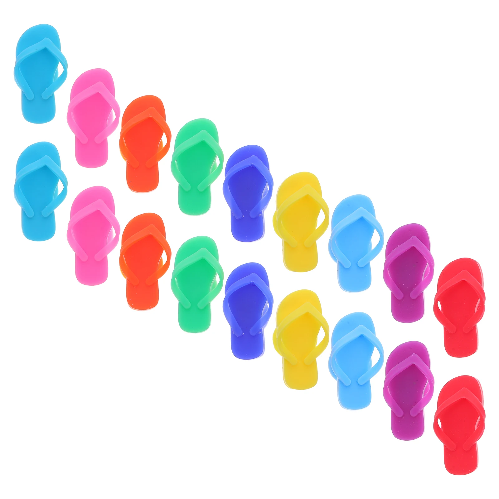 

18pcs Glass Marker Slippers Drink Identifier Stickers Mug Martini Labels for Silicone Secure Suction Home Bar