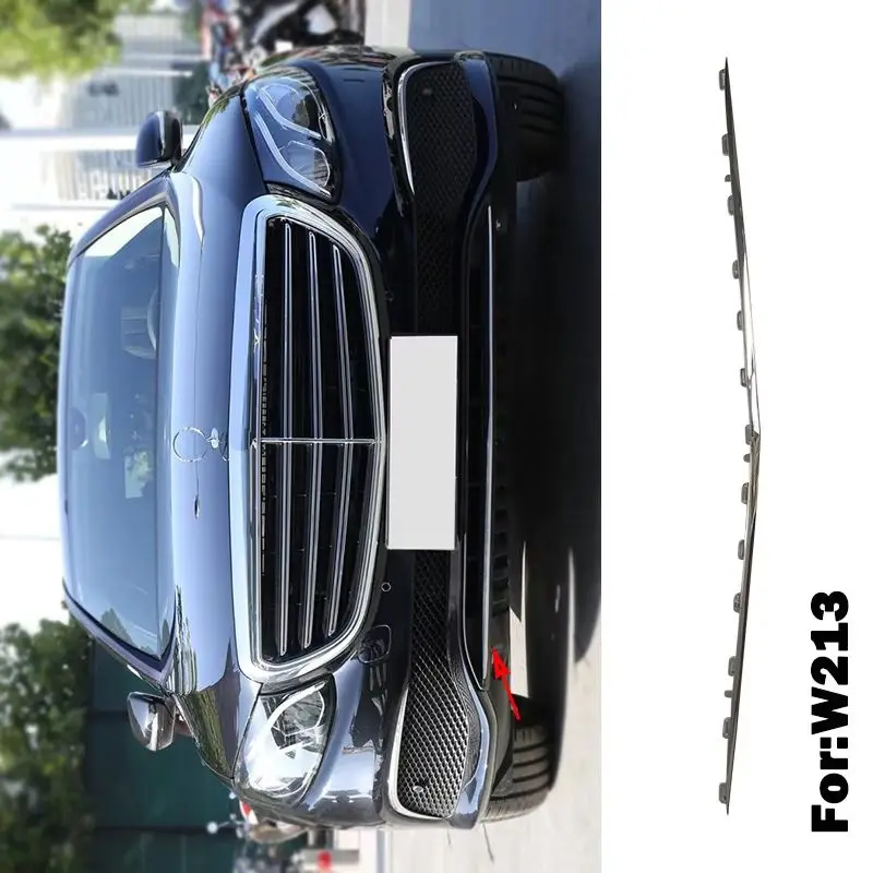 

A2138850300 A2138857401 Для Mercedes Benz E Class W213 E200 E350e E400 Спойлер переднего бампера Хромированная накладка
