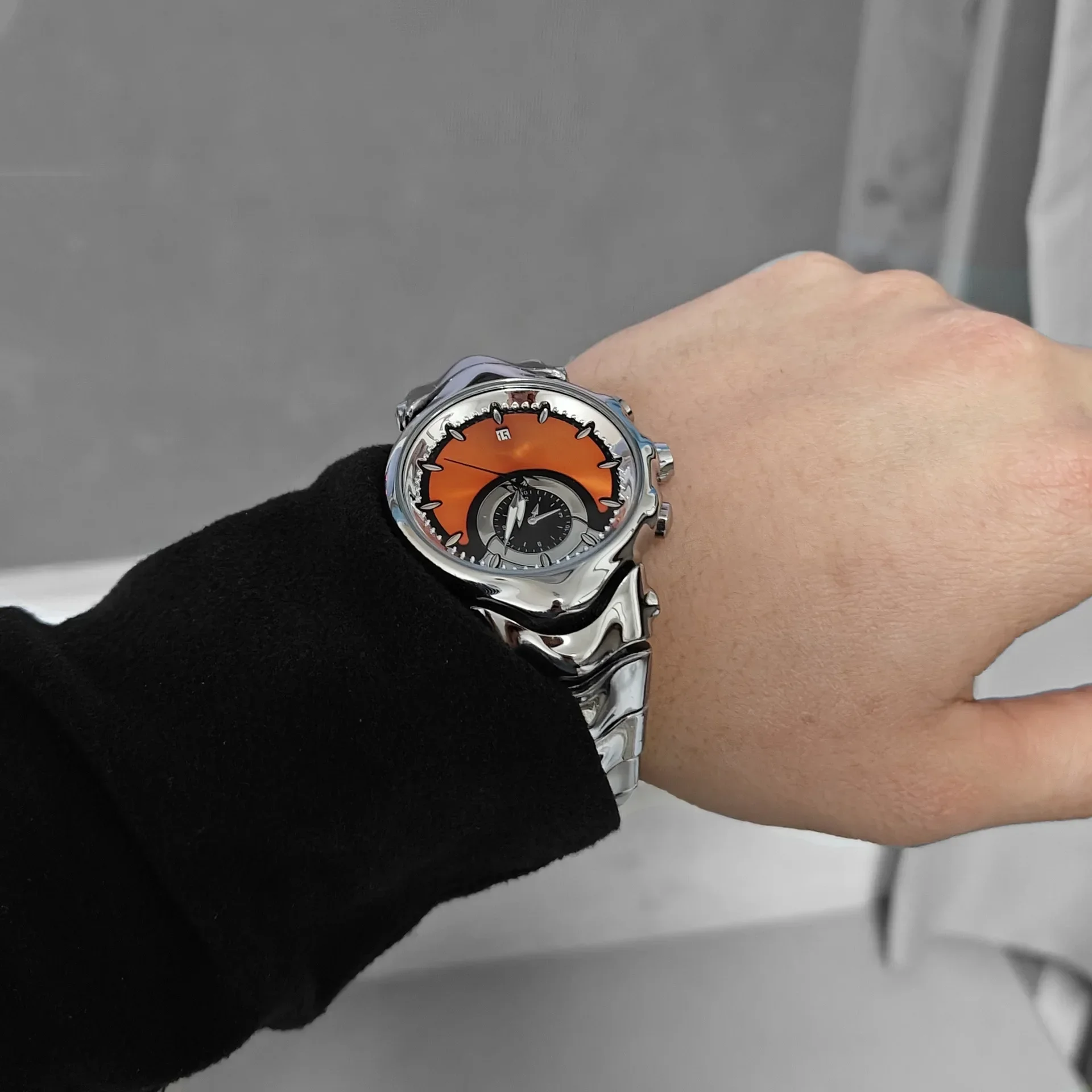 Fashion Business Quartz Watch Mens Creative Alien Fake Dial Y2K Classic Unique Style  Sports Men Watch Clock AAA Mens Wristwatch