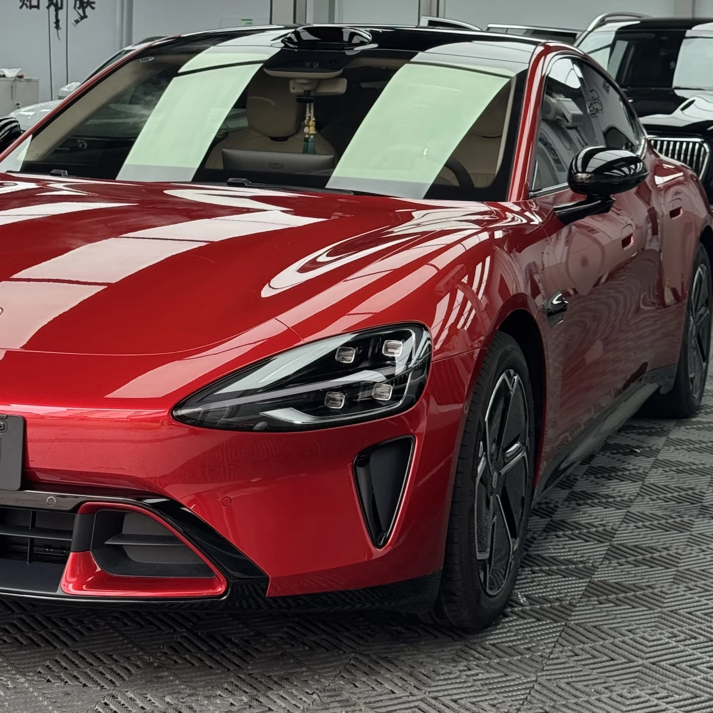 PET Automotive Vinyl Wrap Red High Stretch Professional Grade Automotive Color Change Film