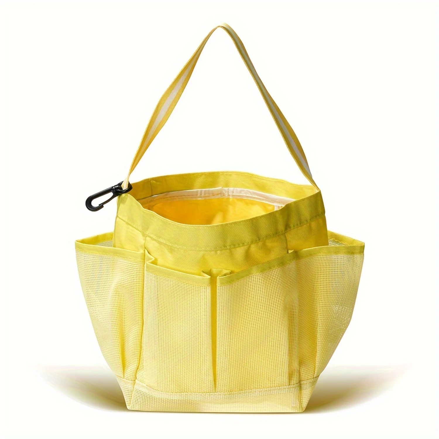 메쉬 샤워 캐디 토트 백, 7 개의 포켓이있는 대용량, 대학 기숙사, 체육관, 수영을위한 휴대용 욕실 세면 용품 주최자,