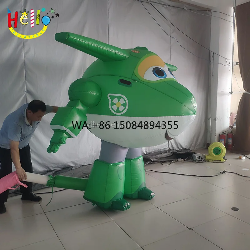 Inflatable Super Wings Plane Cartoon Mascot Costumes for Sale