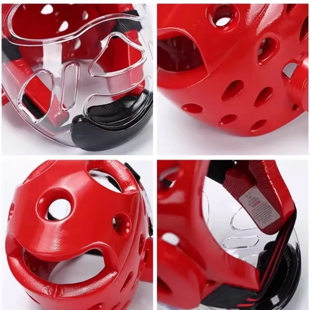 حماية الرأس خوذة التايكوندو والعتاد المحمولة S/M/L كيك بوكسينغ خوذة لمرة واحدة صب مادة البولي يوريثان خوذة الكاراتيه شرارة