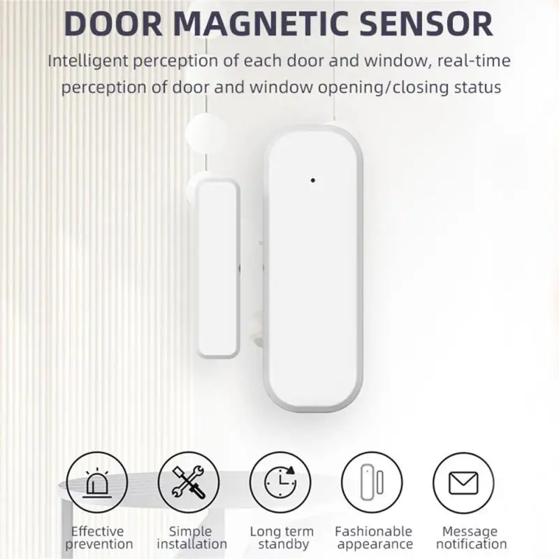 Tuya-Sensor de puerta de modo dual, Wifi, Bluetooth, Monitor remoto de aplicación de hogar inteligente, protección de seguridad, funciona con Alexa y Google Home