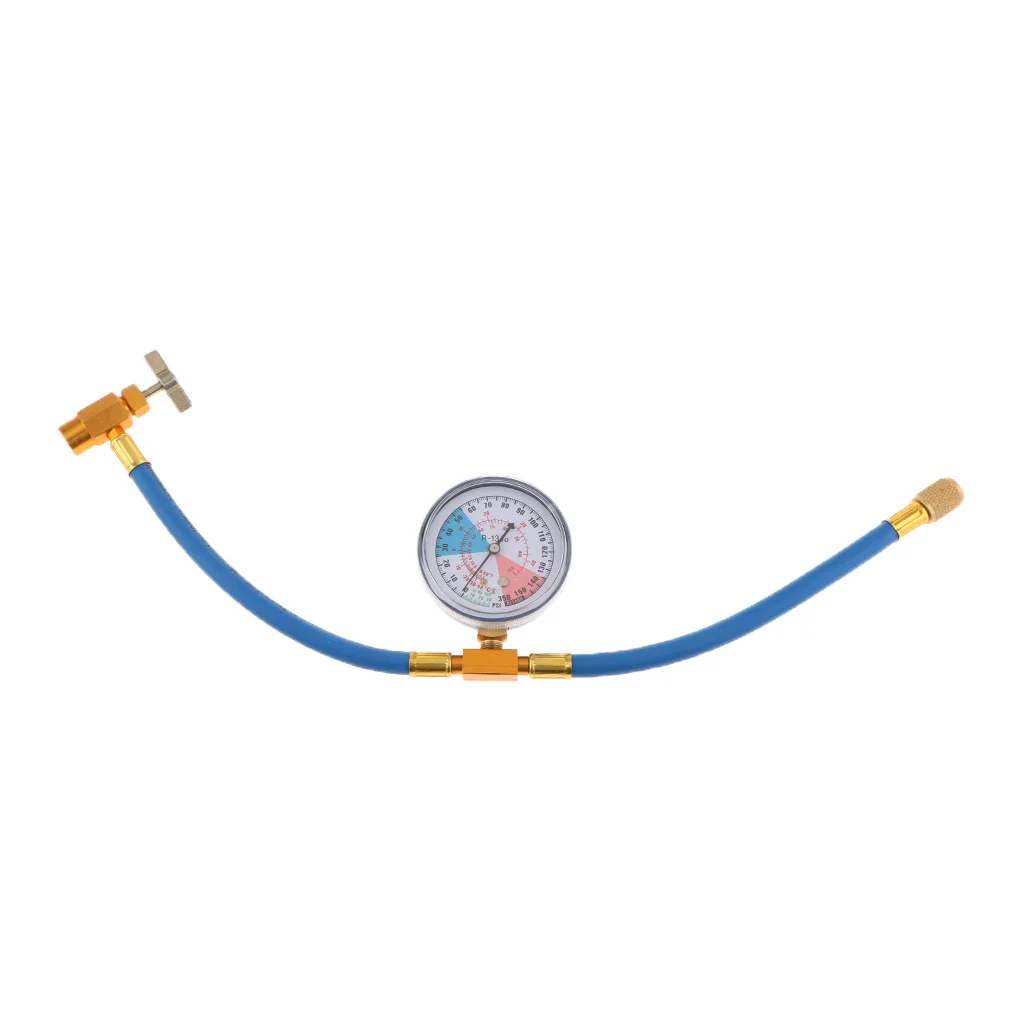 AC Refrigerants Recharge Hose with Gauge A/C Refrigerant Charging Hose Pipe for Air Conditioner System