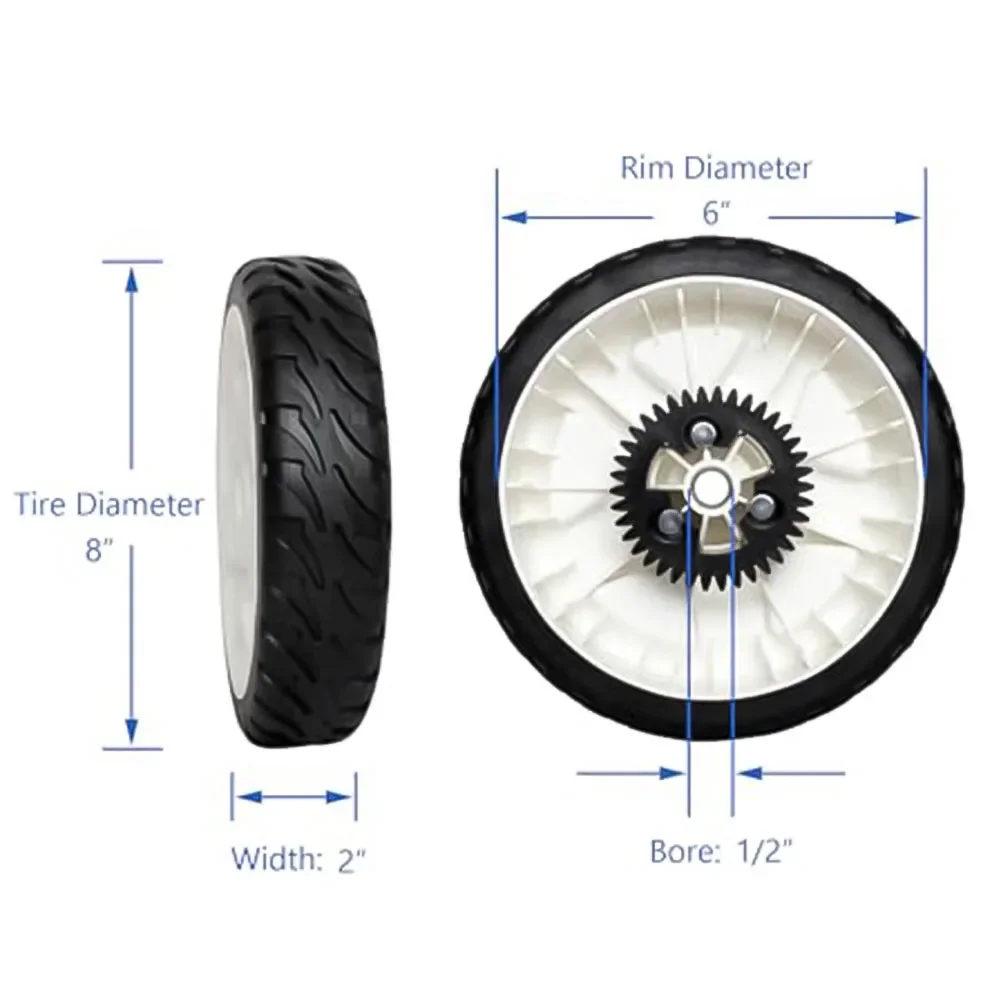 115-4695 138-3216 8 In Mower Rear Wheel Replacement For Toro 22 In Push Mowers Lawn Mower Rear Wheel Mower Wheel