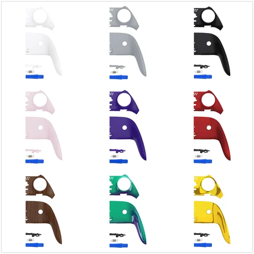 Imagen 2 del producto eXtremeRate Carcasa decorativa inferior superior, carcasa de clip frontal trasera de repuesto personalizada para controlador de borde ps5 - Negro