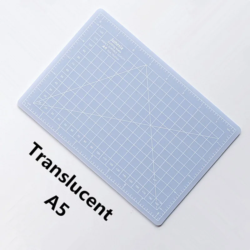 Tapete de corte de PVC translúcido A5, herramienta Manual de goma para tallar papel, almohadilla cortadora, tablero de grabado autocurativo de doble cara