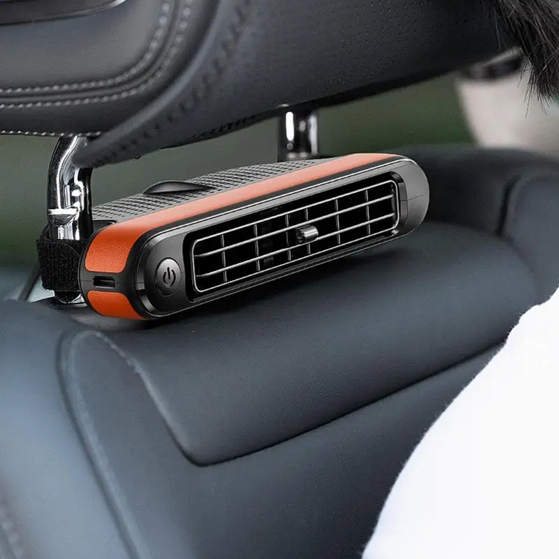 Car Back Seat Fan 3 Speeds Electric Air Circulation Fan Powerful Car Seat Headrest Fan Adjustable Rear Facing Car Seat Fan