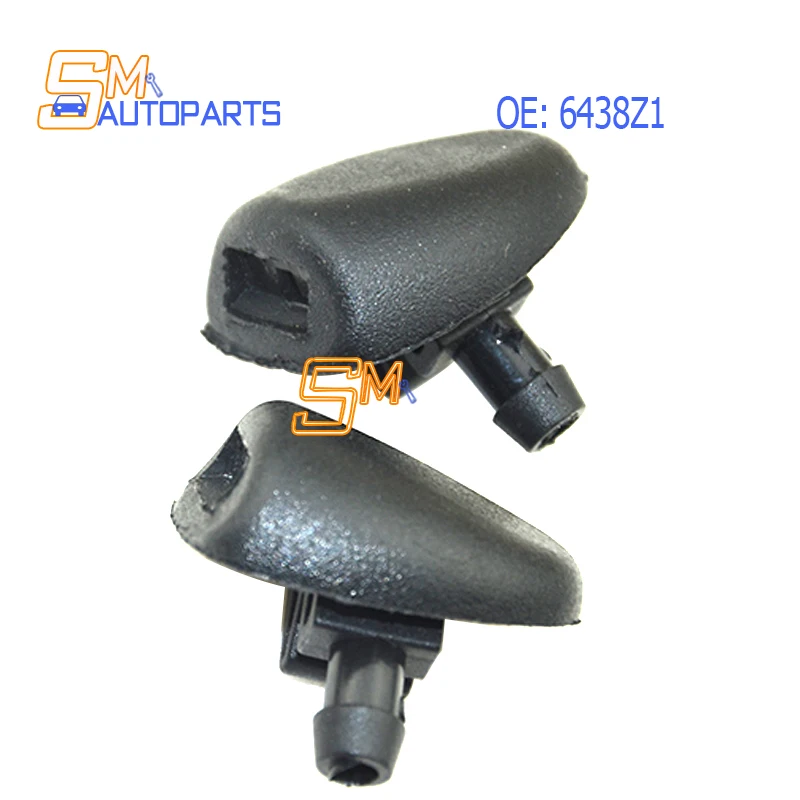 

6438Z1 1 пара форсунок омывателя переднего стеклоочистителя для Peugeot 206 206 + 407 6438J2 6438E6 6438AV 6438W2 аксессуар для распыления стекла