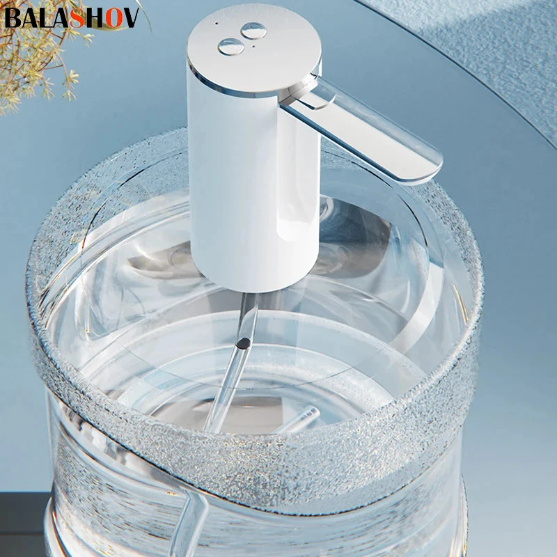 Bottled Water Pump Automatic USB Rechargeable Water Bottled Pump Folding Intelligent Quantitative Water Dispenser Pump Foy Home