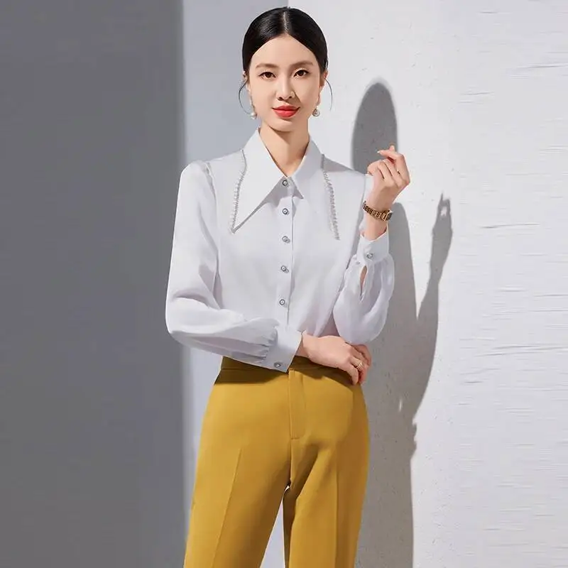 

Модные стили, элегантные женские блузки, рубашки с длинным рукавом, профессиональная офисная рабочая одежда, женские топы, одежда для карьеры, интервью