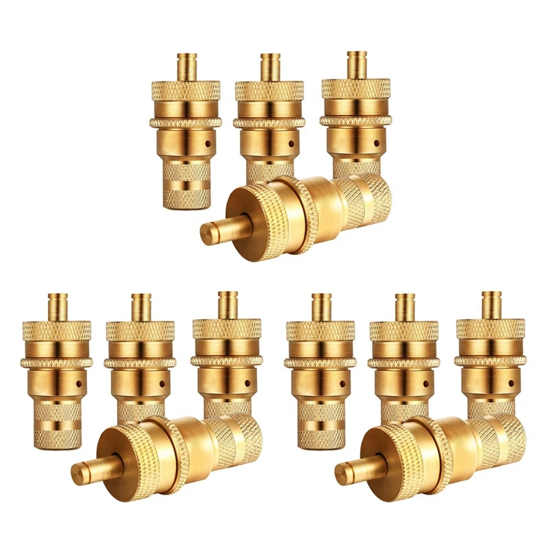 

12Pcs Offroad Brass Tire Venting Machine S Kit Automatic 6-30Psi Tyre Tire Pressure Relief Valve Deflators Bleeder Valve-A99F