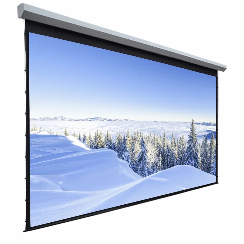 Large 300 Inch 16:9 high qualified Motorized projector screen electric wall and ceiling mounted projection screen with remote